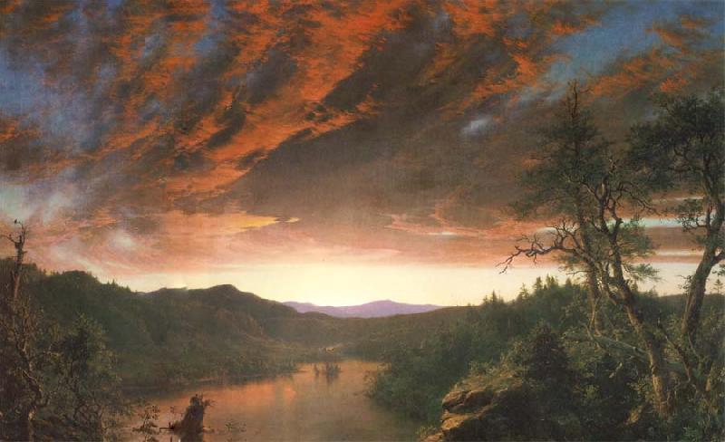 Frederick Edwin Church Dammerung in der Wildnis oil painting image